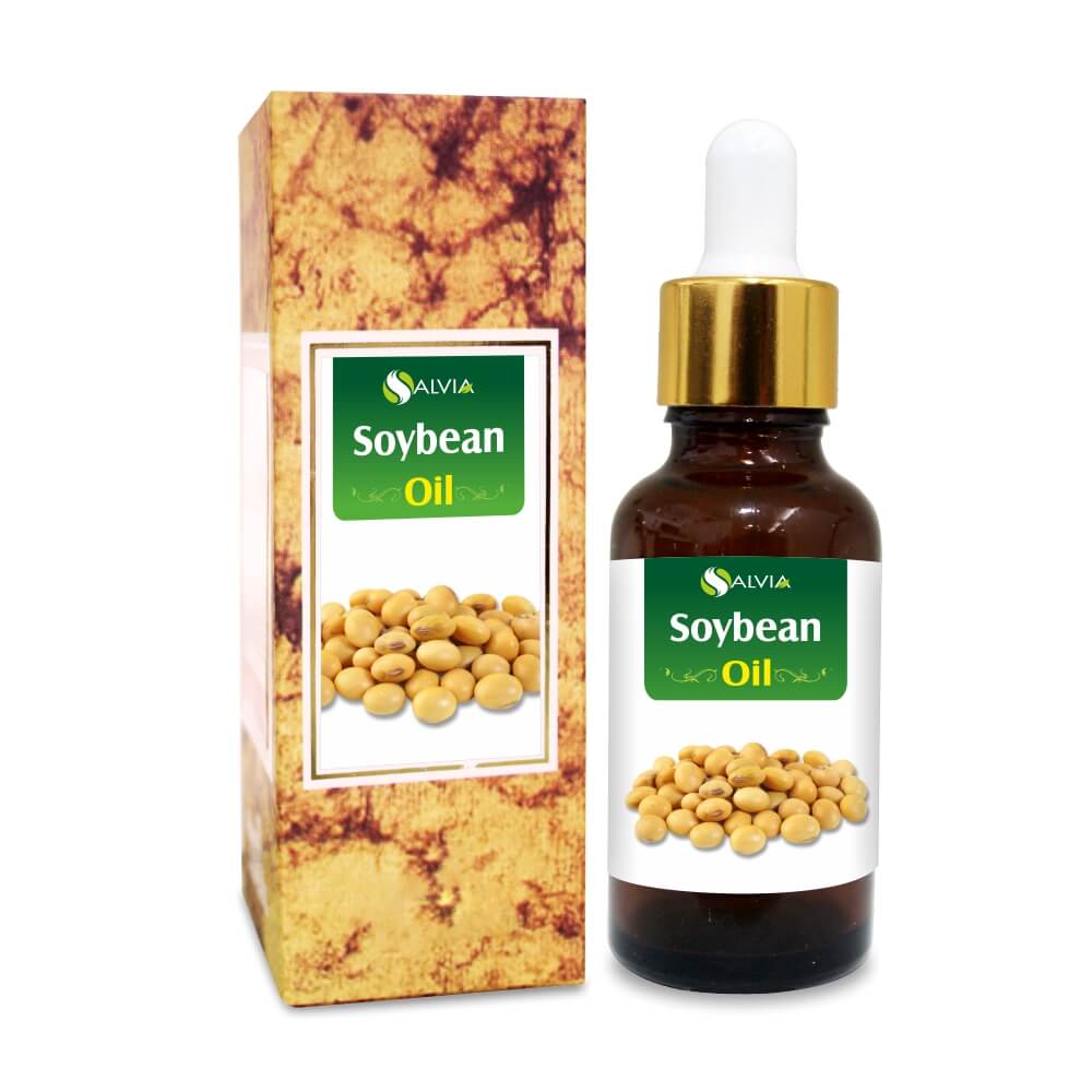 Salvia Natural Carrier Oils 10ml Soybean Oil (Glycine Max) 100% Natural Carrier Oil, Moisturizes The Skin, Solves Itchy Scalp, Antioxidant & Rich in Vitamin E, Best For Aromatherapy